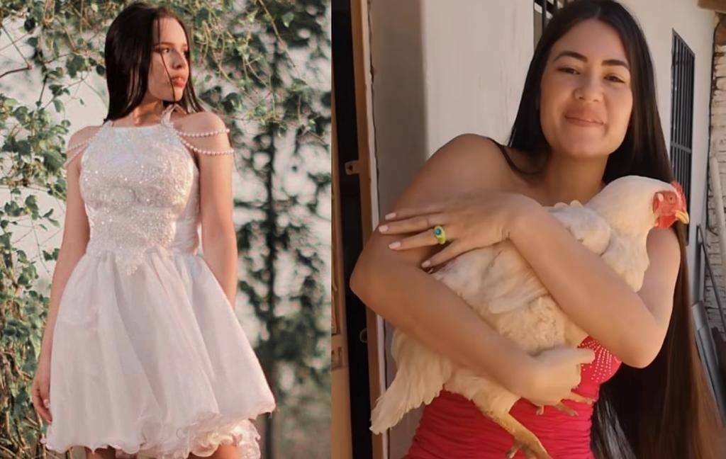 La nueva gallina de Laurys es un regalo que le había hecho su fan, Dara Prieto, que ahora le hace las uñas.