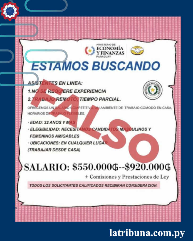 Ejemplo de estafas difundidas en redes sociales.