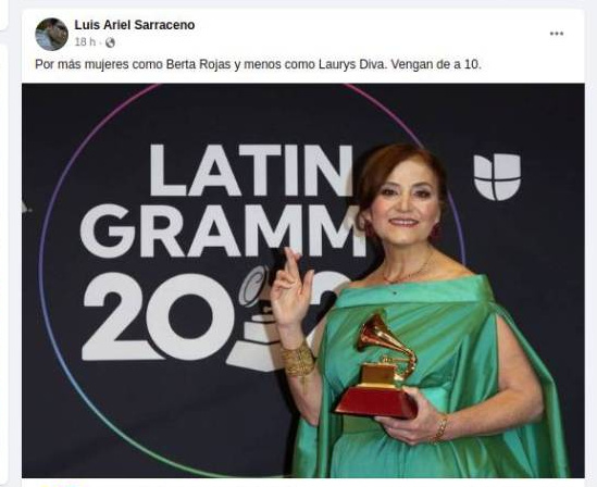 El mensaje al cual Laurys Dyva tuvo que salir a responder. (FOTO: Facebook)