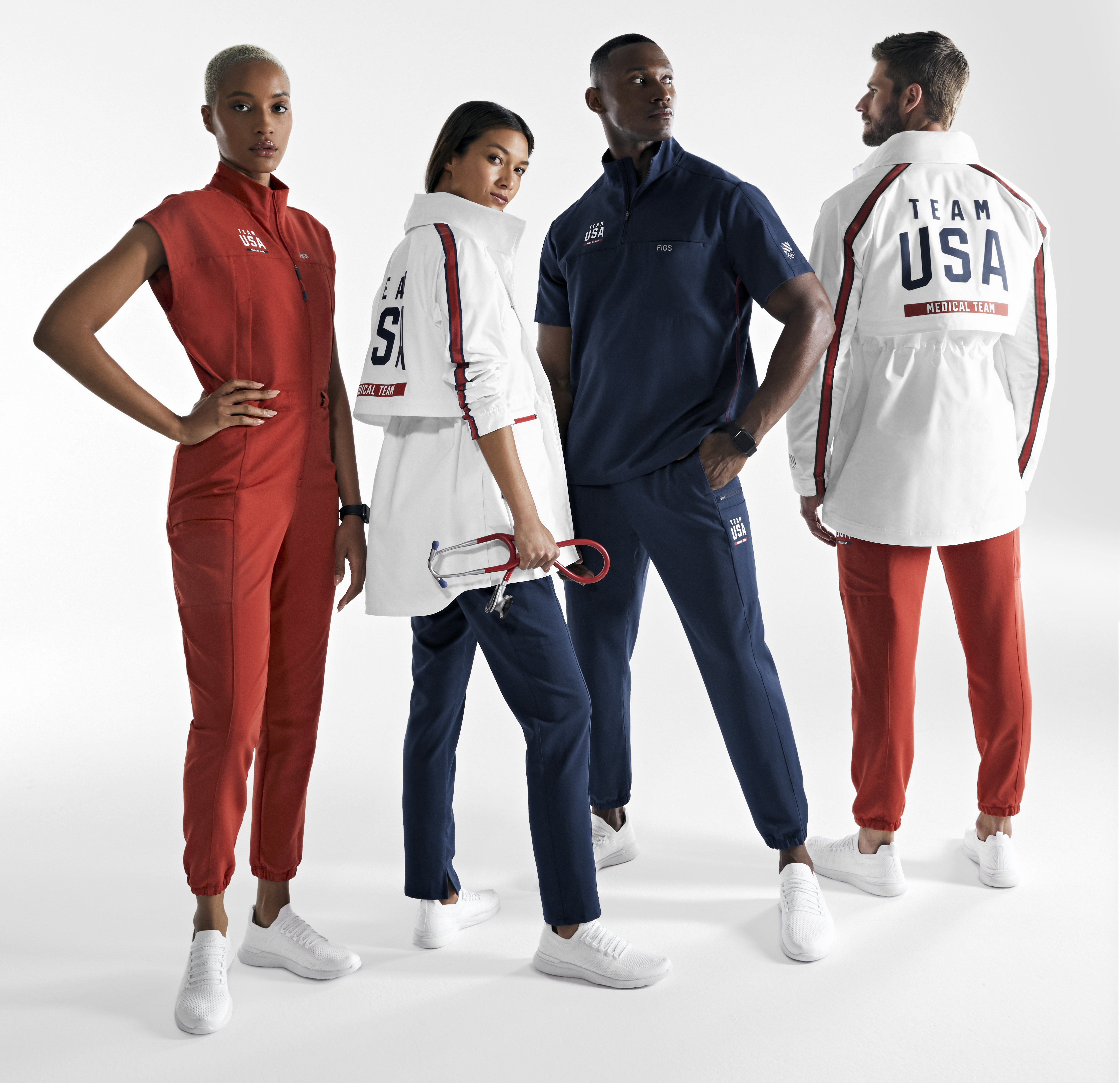 FIGS x Team USA cap Unisex FIGS x Team USA Scrub Cap - Team USA Blue main image 4