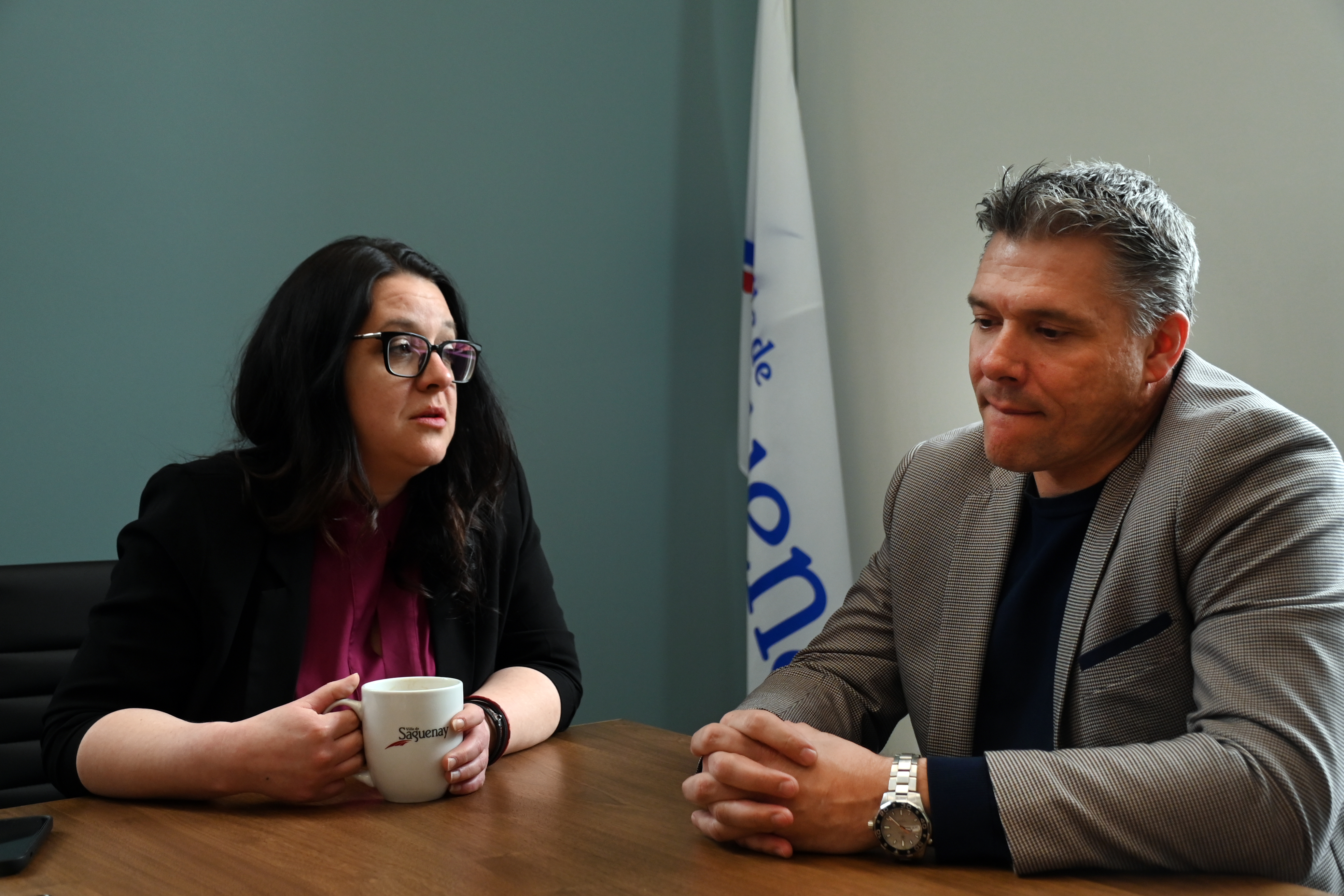 Saguenay (Chicoutimi)Entrevue avec Julie Dufour mairesse SaguenayRocket Lavoie, Le Quotidien   