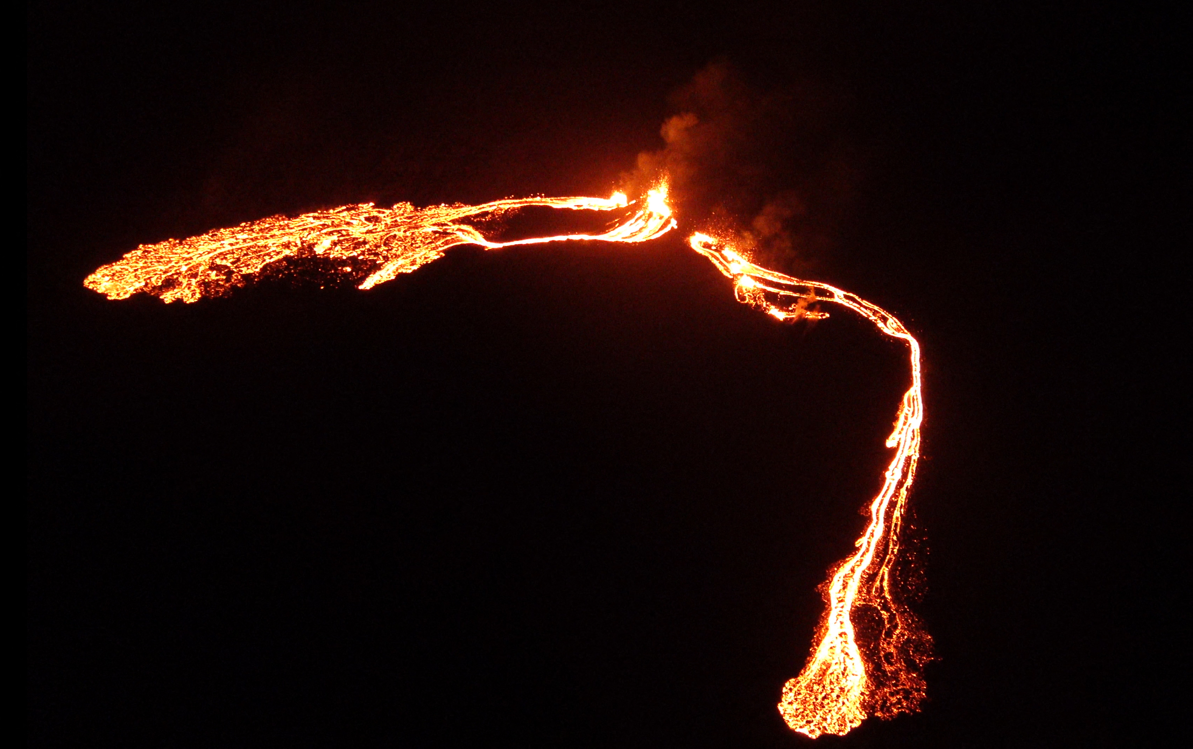 En Islande, rare éruption de lave d'un volcan très longtemps