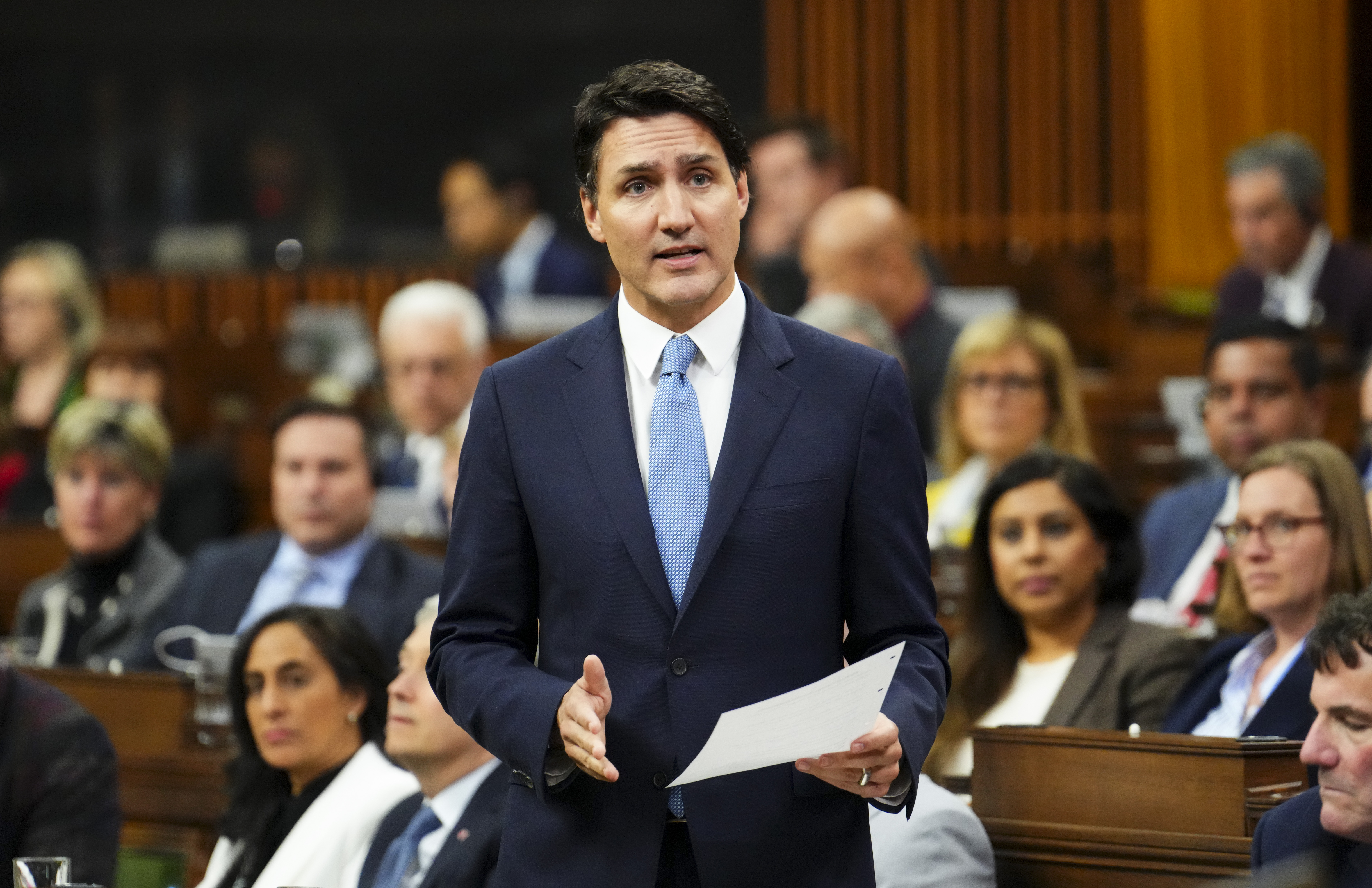 Prime Minister Justin Trudeau rises during question period in the House of Commons on Parliament Hill in Ottawa on Tuesday, May 2, 2023. THE CANADIAN PRESS/Sean Kilpatrick