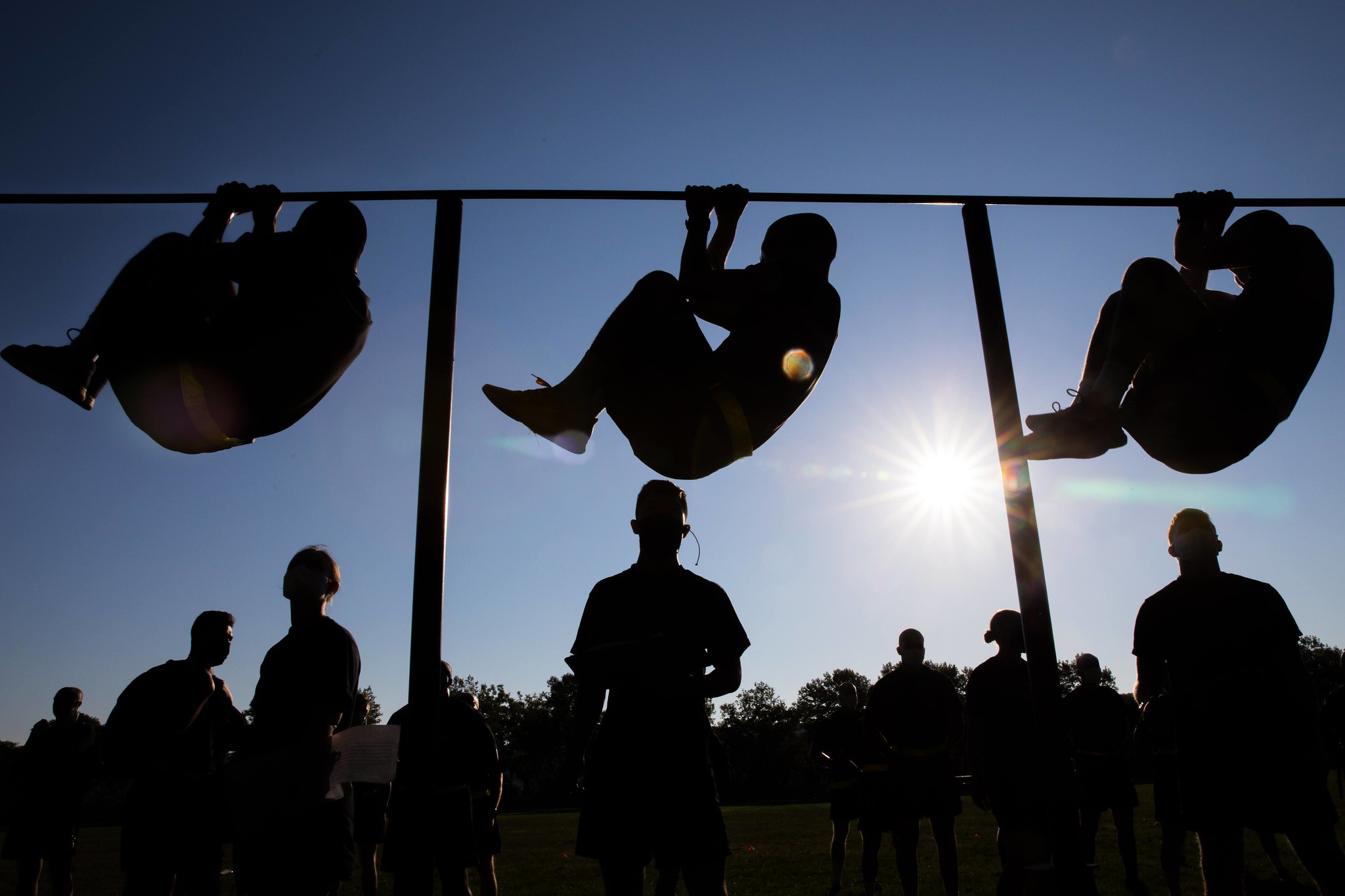 New cadets practice physical training and the Army Combat Fitness Test at West Point, N.Y., July 14, 2020. (Michelle Eberhart/Army)