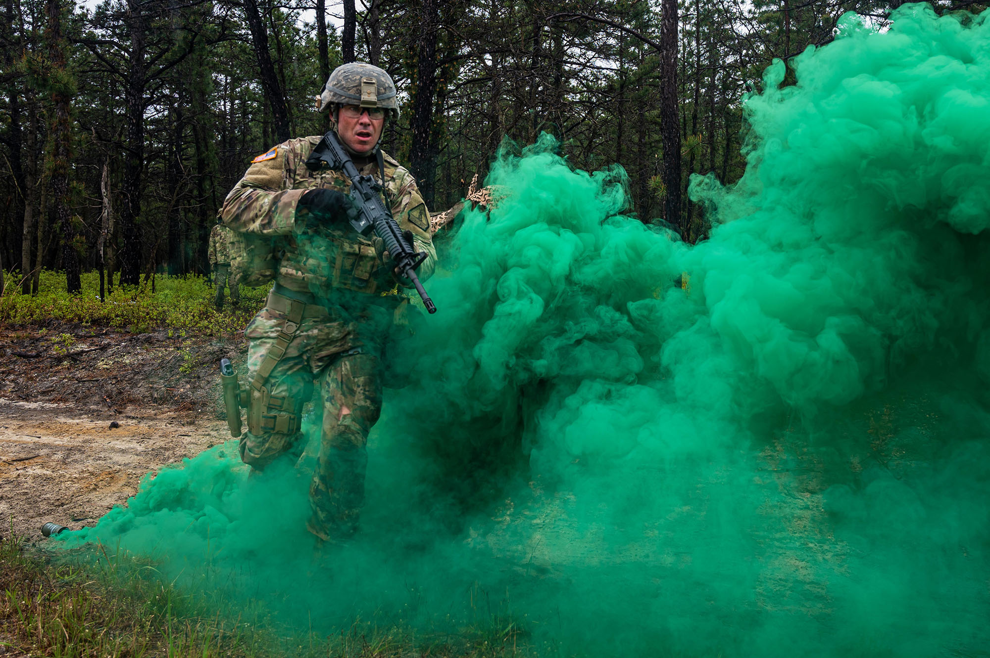 U.S. Army Staff Sgt. Ralph Bird, New Jersey National Guard, competes in the stress shoot event during the Region 1 Best Warrior Competition (BWC) at Joint Base McGuire-Dix-Lakehurst, N.J., May 5, 2021. (Spc. Michael Schwenk/National Guard)