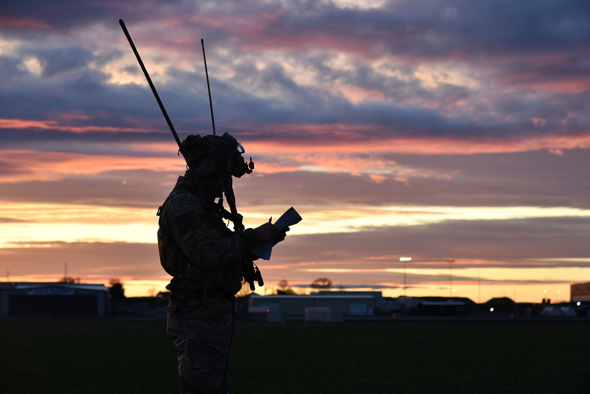 A 125th Special Tactics Squadron operator works on a new form of communication during a full mission profile in Pendleton, Ore., Feb. 4, 2021. (Tech. Sgt. Emily Moon/Air Force)