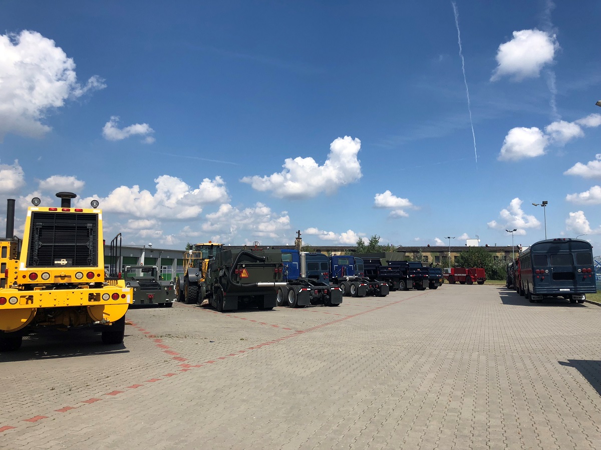 Over the course of the DABS proof of concept, about 60 vehicles and 161 containers worth of equipment were transported from Sanem, Luxembourg, to Krzesiny, Poland, from July 16 to Aug. 1, 2018. (Valerie Insinna/Staff)