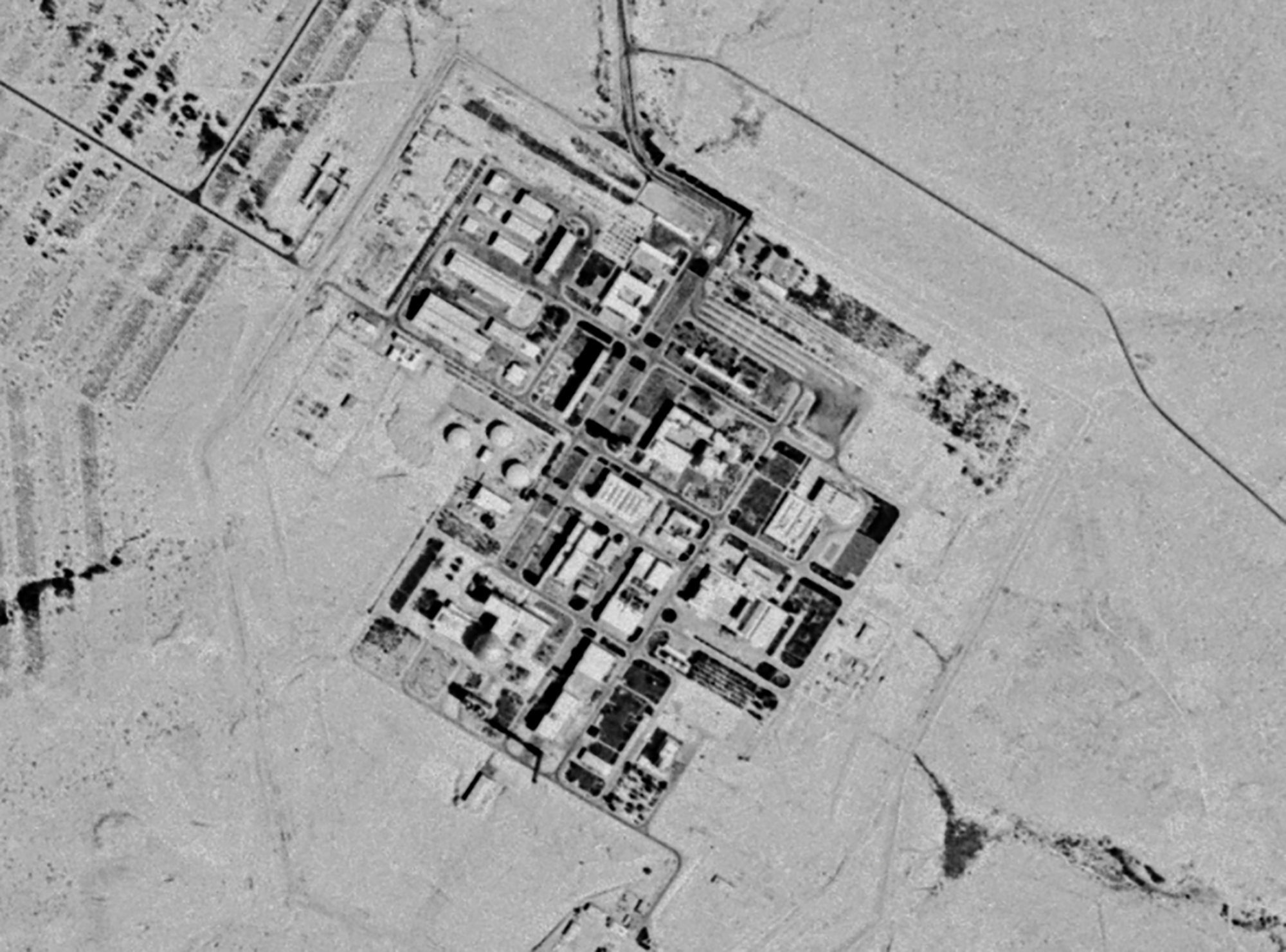 This Feb. 22, 2021, satellite photo shows construction near the Shimon Peres Negev Nuclear Research Center, not far from the city of Dimona, Israel. A long-secretive Israeli nuclear facility that gave birth to its undeclared atomic weapons program is undergoing what appears to be its biggest construction project in decades, according to analysis by AP. (Planet Labs Inc. via AP)