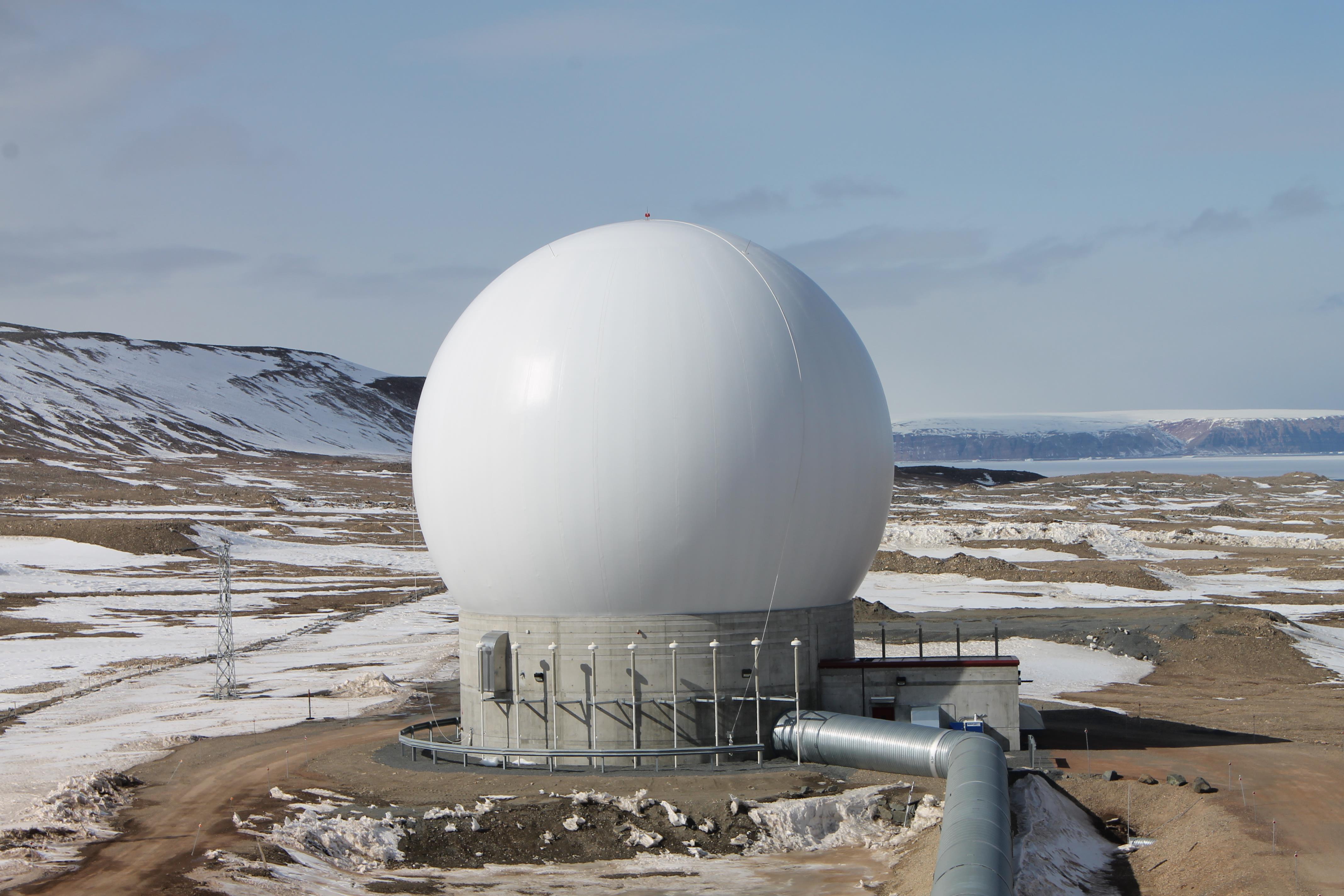 Detachment 1, 23rd Space Operations Squadron gained operational acceptance of the seventh and final Remote Block Change antenna at Thule Air Base, Greenland, on July, 26, 2016. The antenna, designated as POGO-Charlie, represented some of the latest telemetry, tracking and command technologies in the U.S. Air Force. (U.S. Air Force)