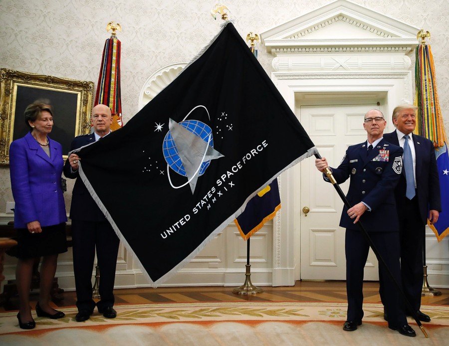 Here S Your First Look At The Space Force Flag Here S Your First Look At The Space Force Flag