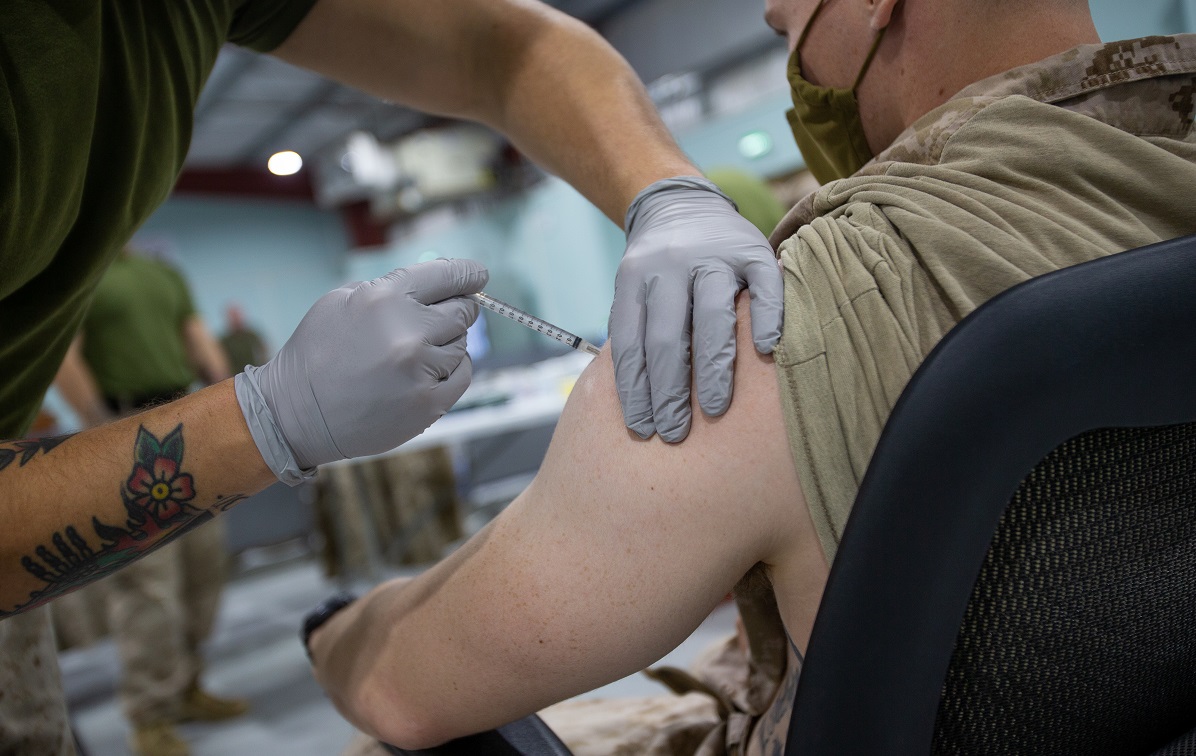 COVID vaccinations underway for military members at 123rd Airlift Wing >  Nellis Air Force Base > News