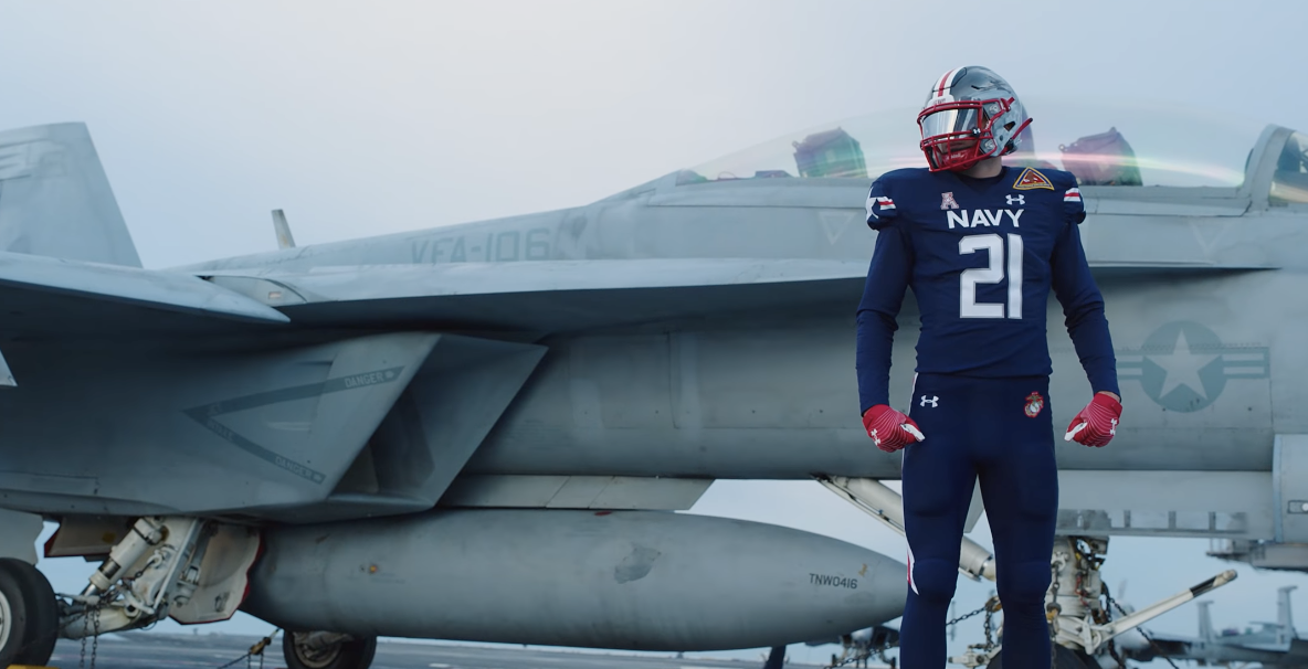 Navy Athletics and Under Armour Unveil Special Marine Corps Uniform for the  Air Force Game - Naval Academy Athletics