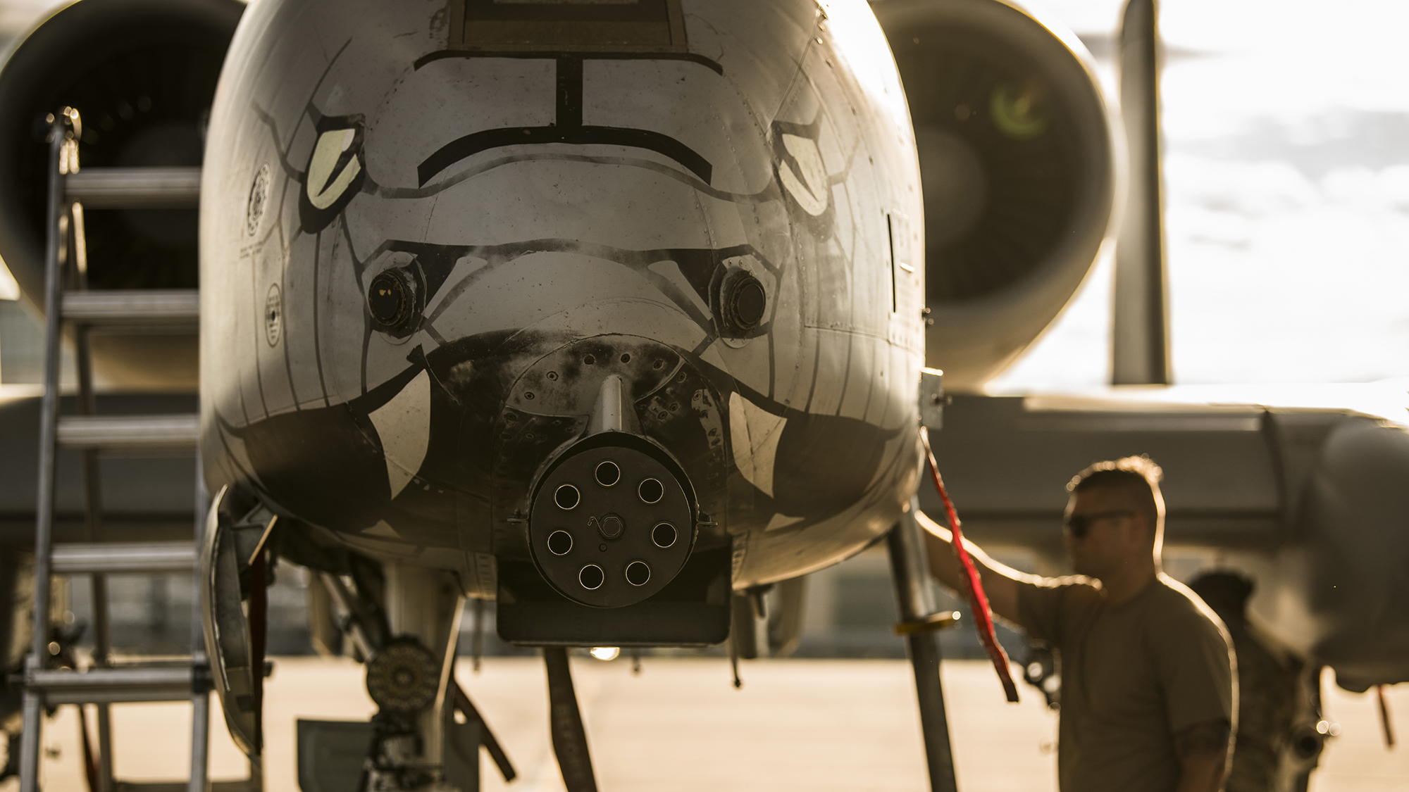 Sgt. Austin Radke, an aircraft maintenance crew chief assigned to the 122nd Fighter Wing, Indiana Air National Guard, performs a preflight inspection on an A-10C Thunderbolt II aircraft June 24, 2020, at the 122nd Fighter Wing in Fort Wayne, Ind. (Tech. Sgt. William Hopper/Air National Guard)