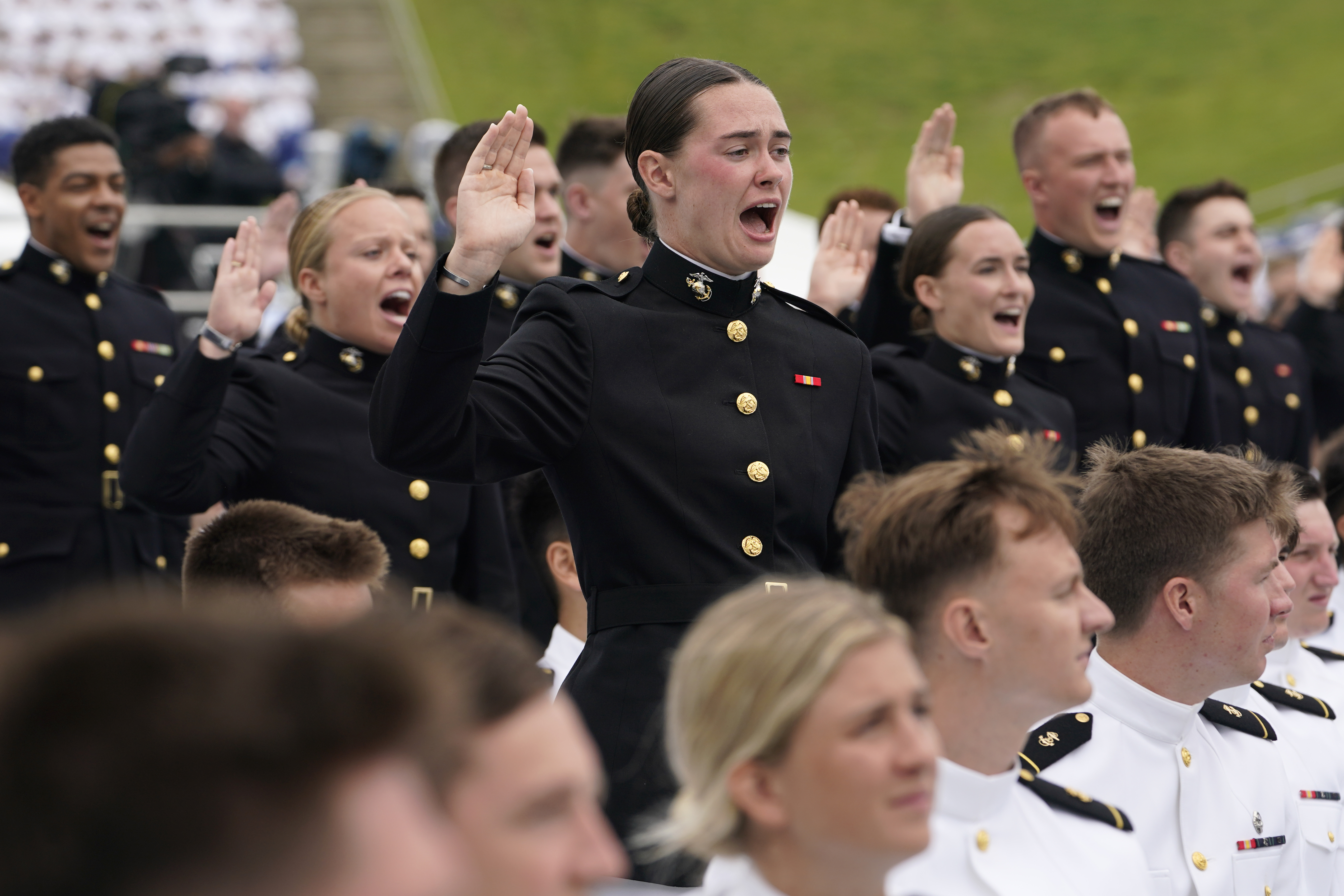 Biden Warns Naval Academy Grads of 'Brutal' Russia and an