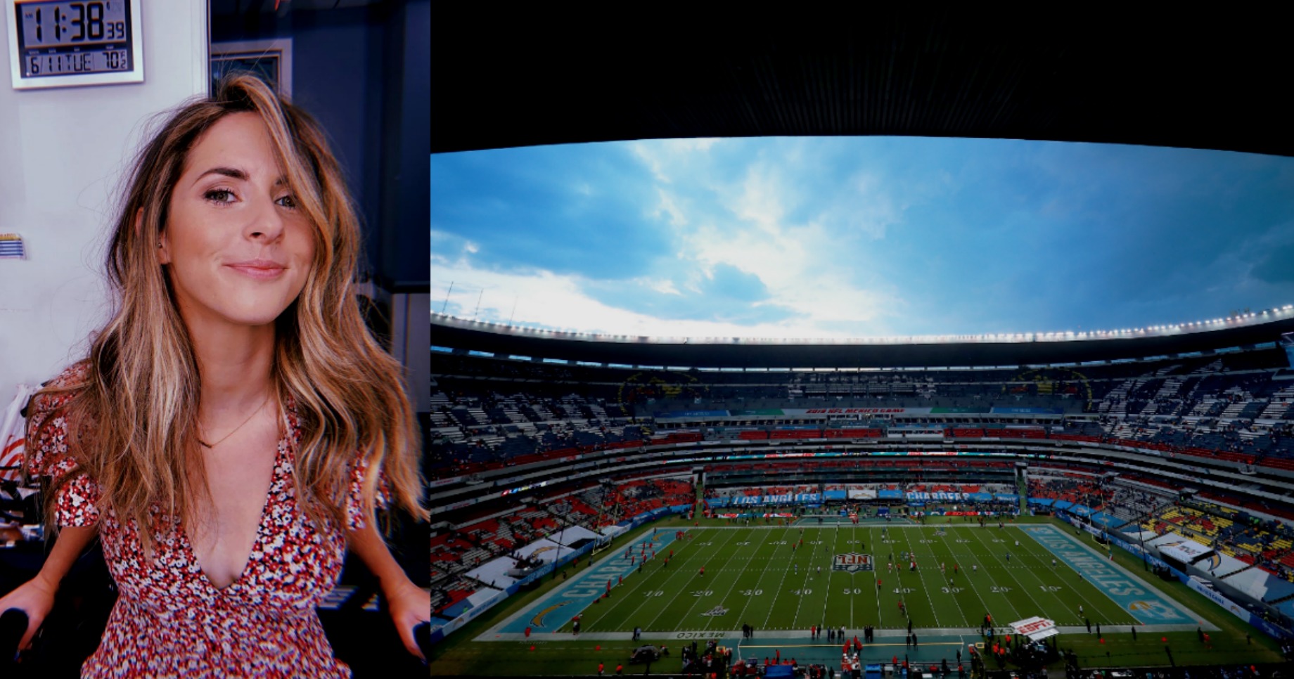 ESPN Deportes reporter goes absolutely nuts during MNF at Estadio Azteca