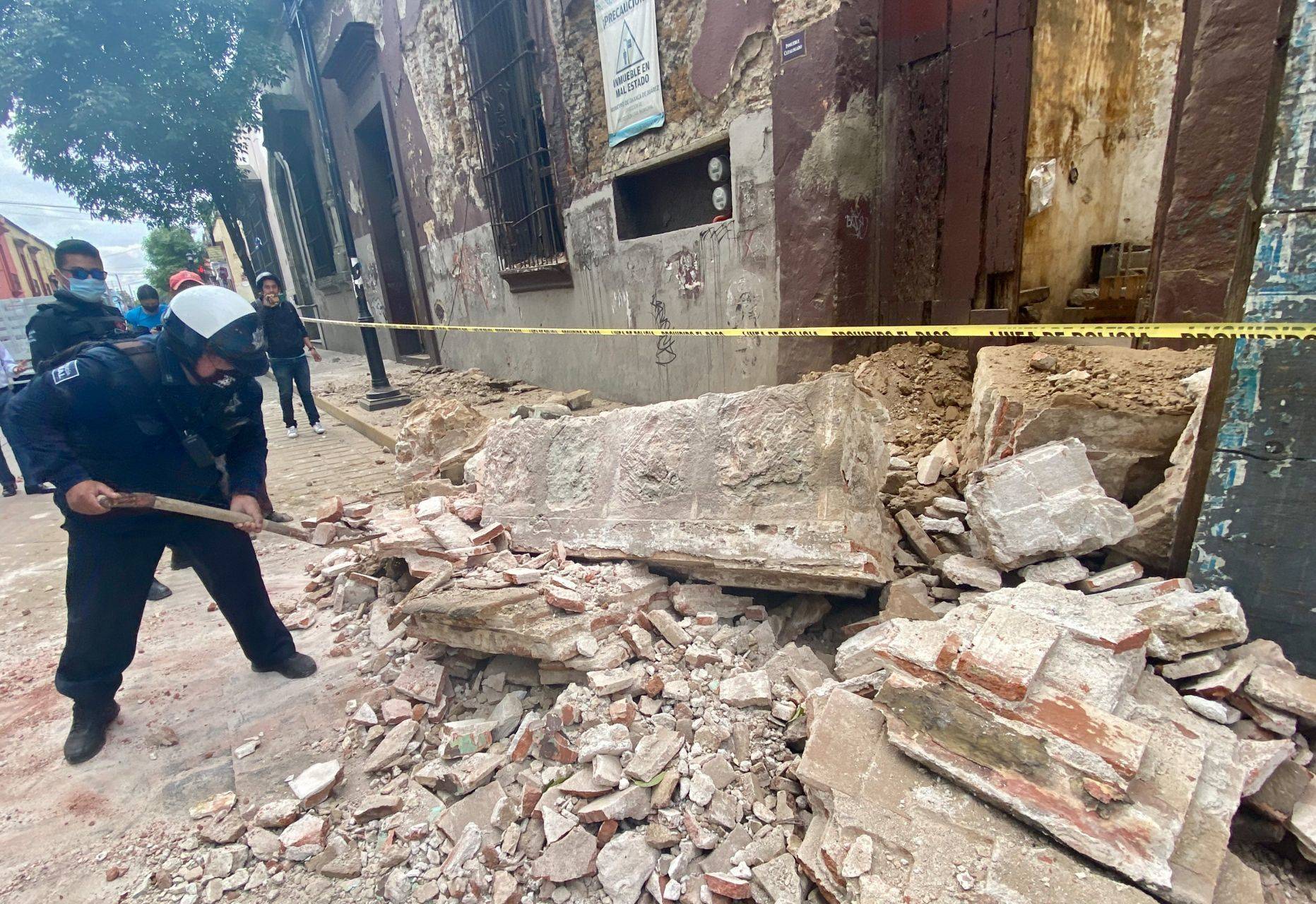 Reporte de Protección Civil sobre daños por sismo  en Oaxaca
