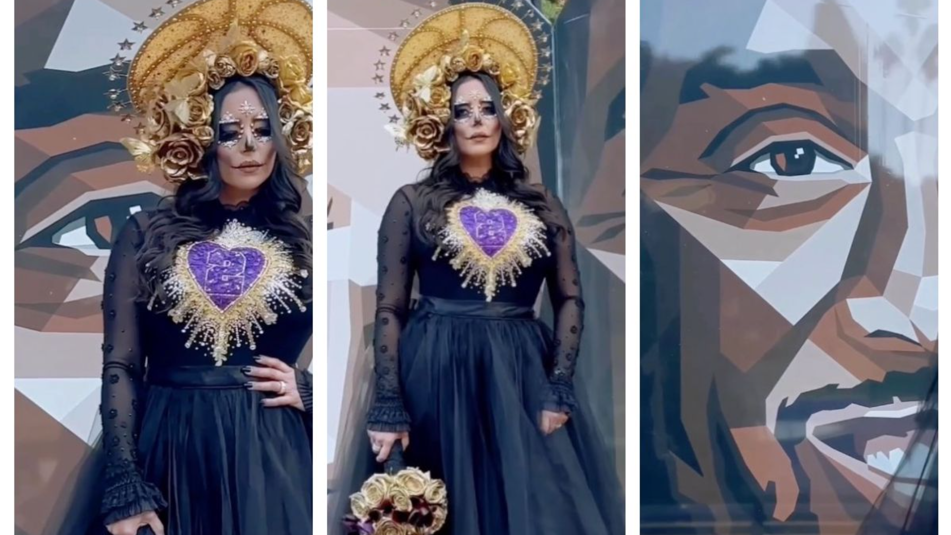 Take a look at Vanessa Bryant 's Dia de Los Muertos look