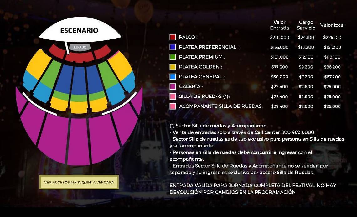 Festival de Viña 2018: Esta es la programación por día y el precio de las  entradas – Publimetro Chile