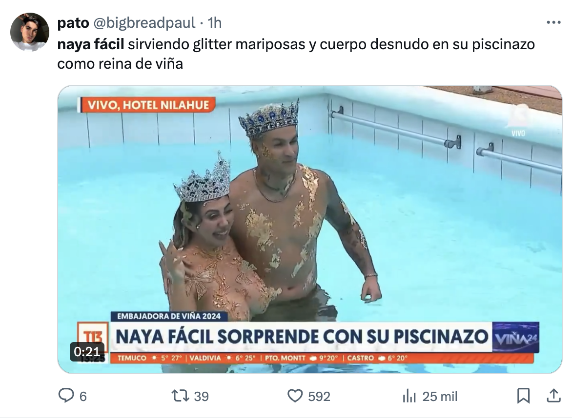 Las bonitas no sabemos nadar”: Piscinazo de Naya Fácil como sacó aplausos  en las redes sociales – Publimetro Chile