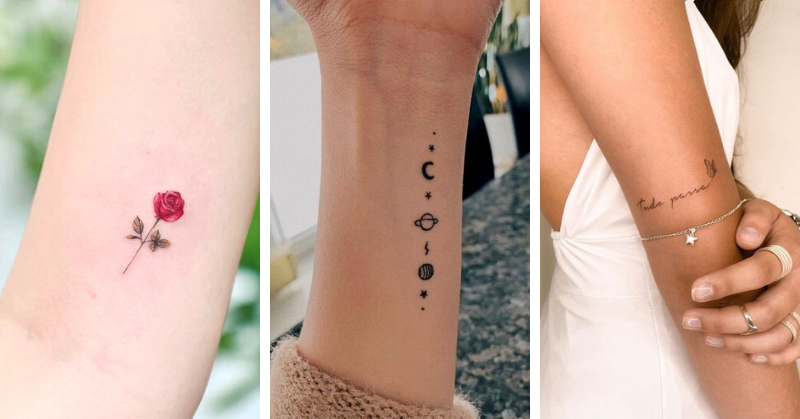 Tatuagem pequena: Ideias femininas e delicadas