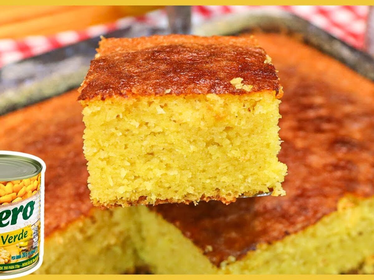 Receita de bolo de milho de latinha com curau de festa junina para fazer em  casa facilmente; sem farinha de trigo e super fofo – Metro World News Brasil