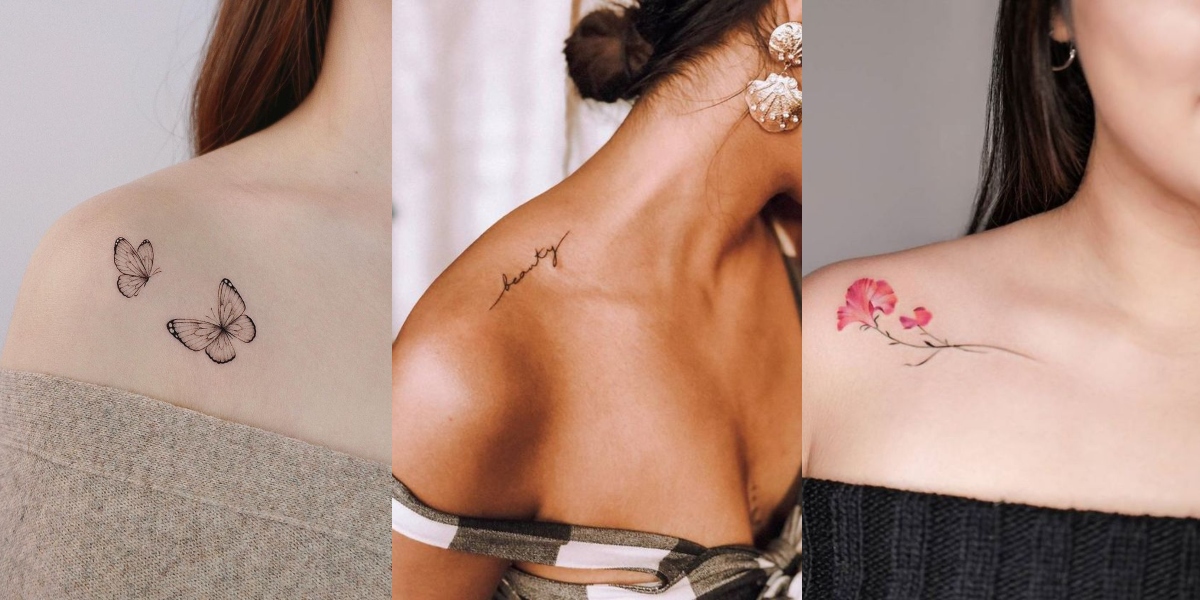 Tatuajes femeninos y delicados en los hombros para mujeres con clase