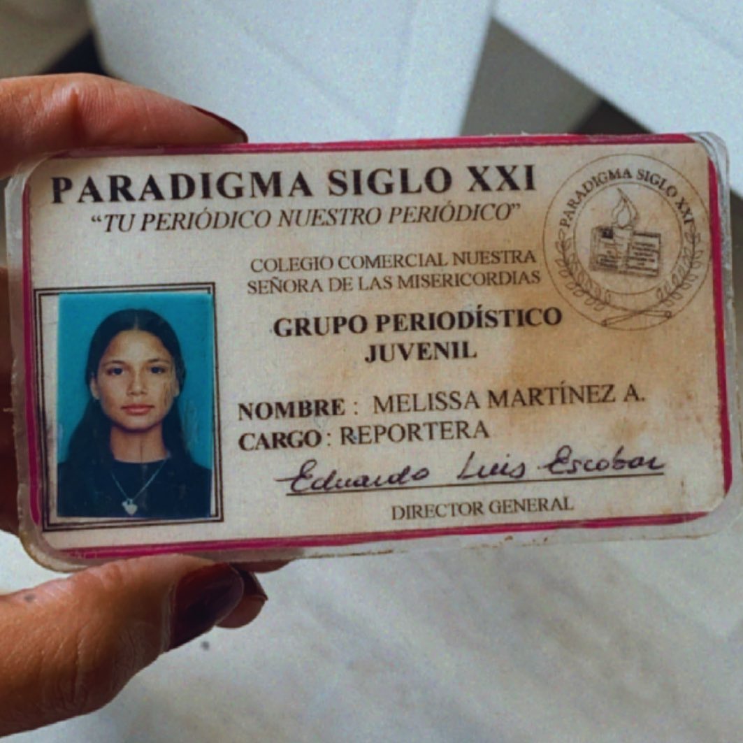 Melissa Martínez publicó su carnet estudiantil y demostró que ejerce el  periodismo desde pequeña – Publimetro Colombia