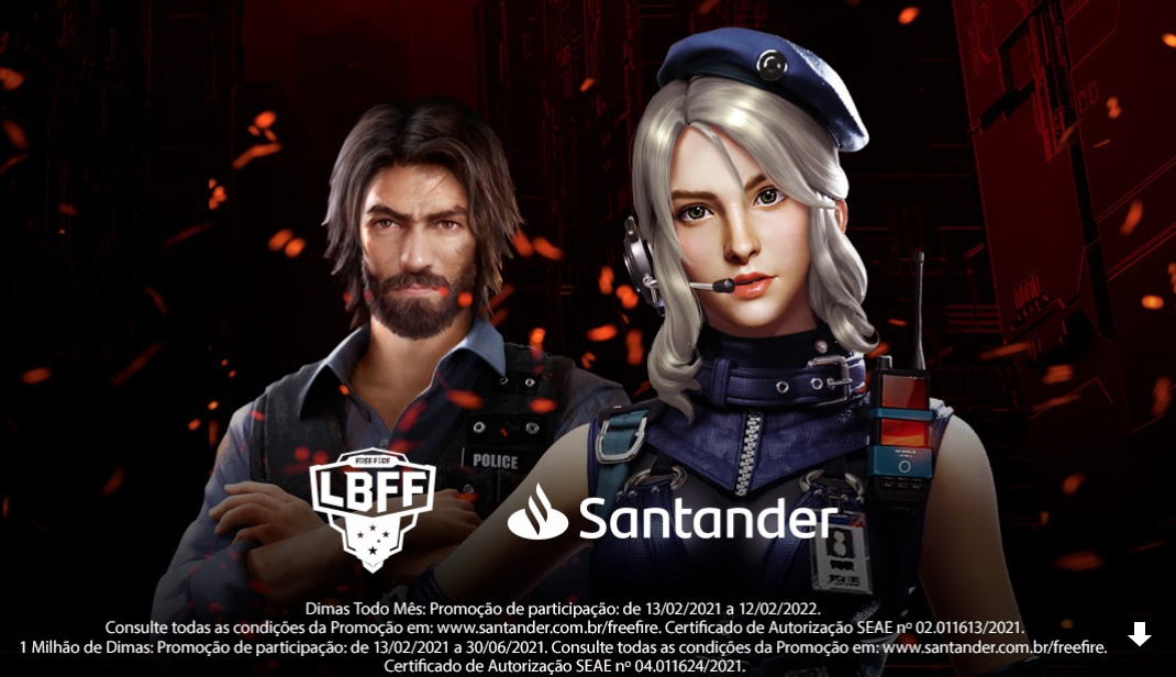 Como resgatar a skin Santander no Free Fire