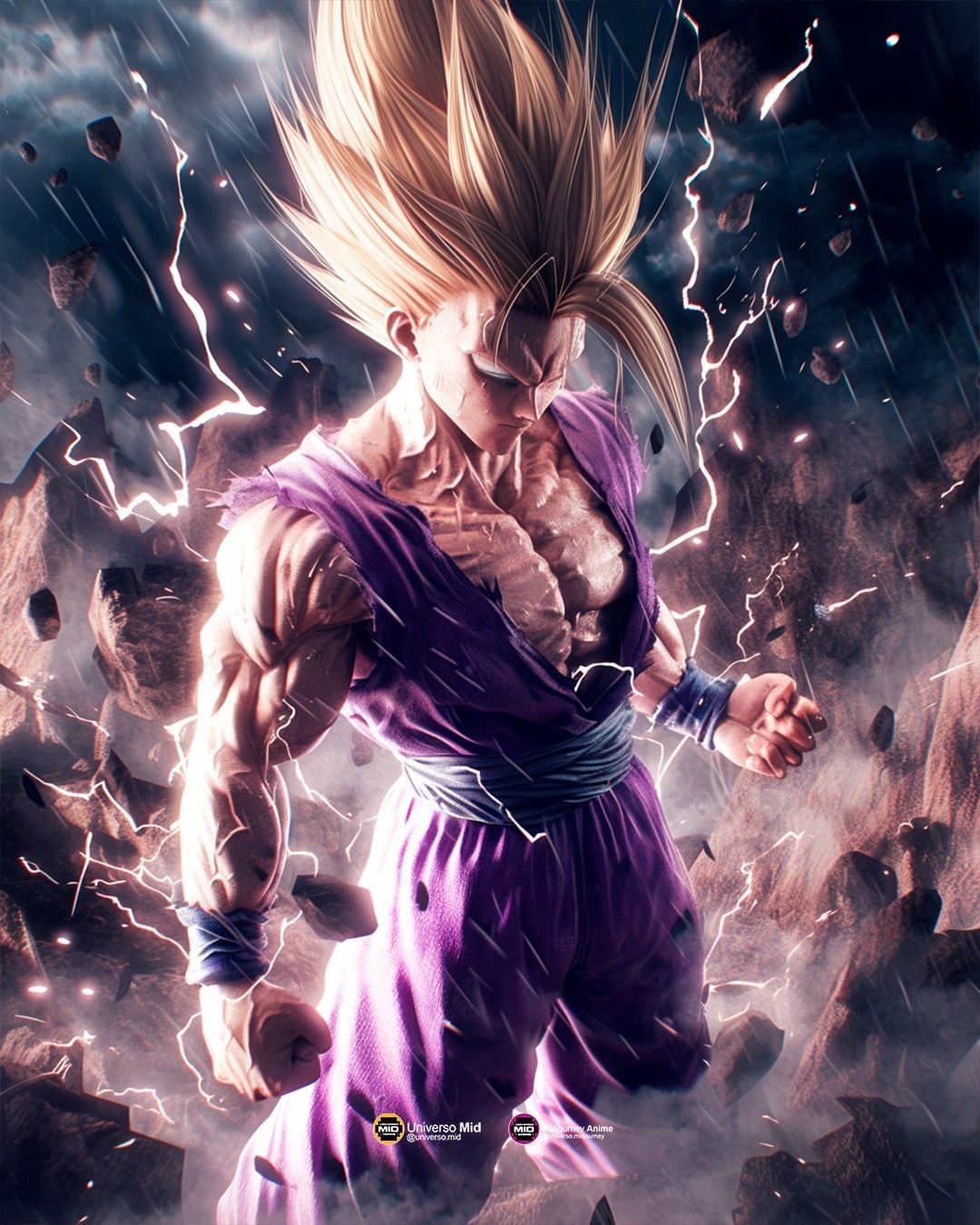 Este Gohan Super Saiyajin 2 hiperrealista hecho por la IA te hará