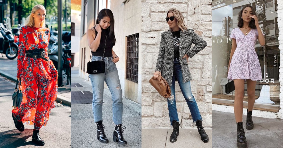 Looks con botas de combate para sacar tu lado irreverente esta  primavera-verano