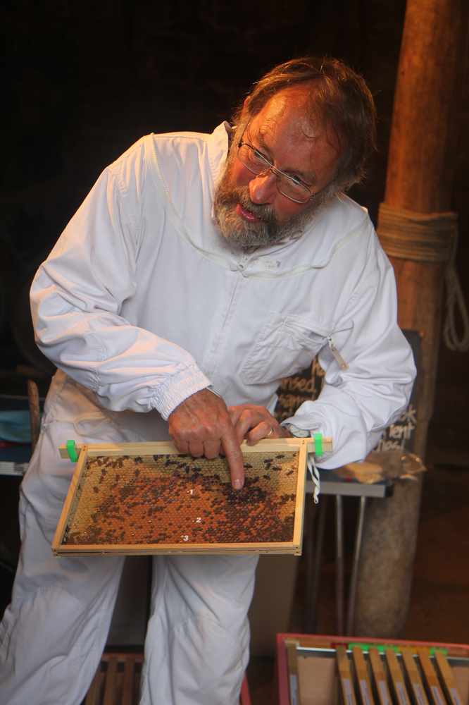 Bob Hogge, president of the Jersey Bee Keepers' Association