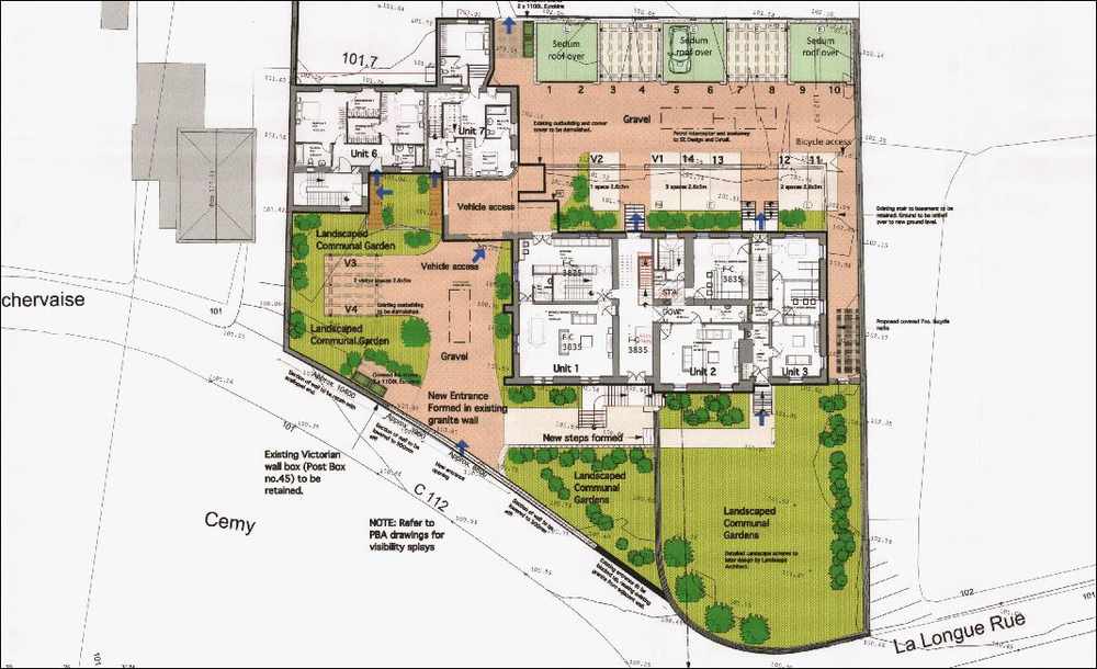 A plan of the proposed site