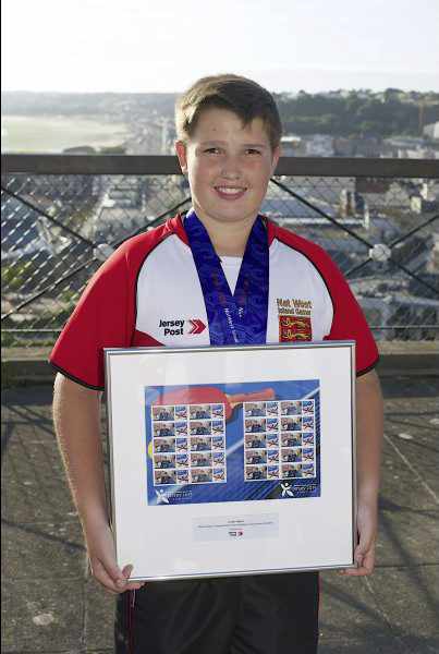 Fifteen-year-old Jordan Wykes won Jersey Post's young athlete award after claiming two table tennis silver medals