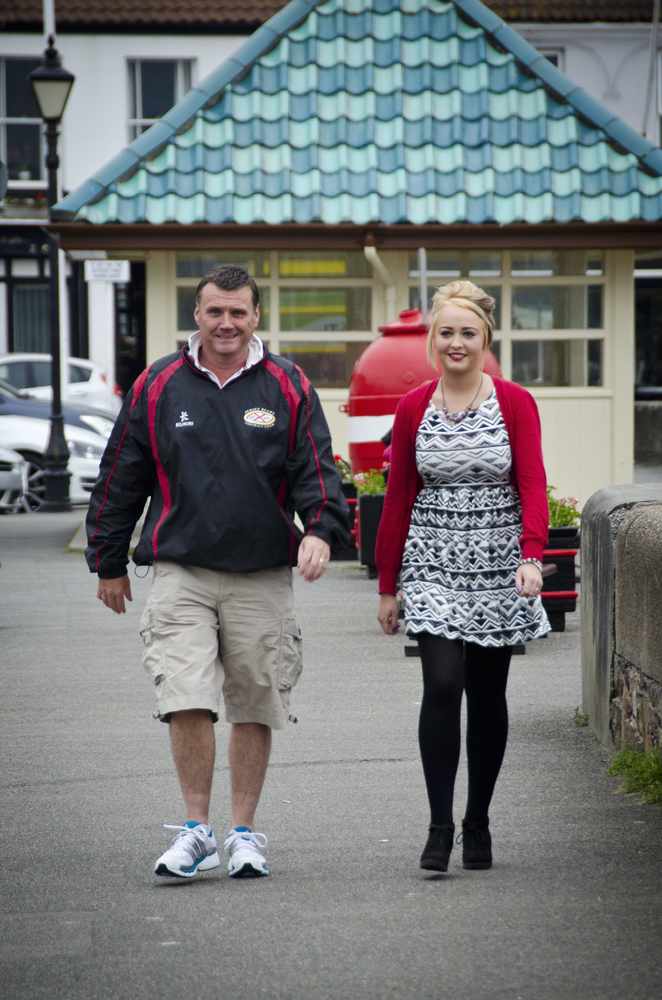 Carlton Moody and his daughter Jemma walked fifteen miles from Gorey to Corbiere to raise money for the Elin Rose Appeal