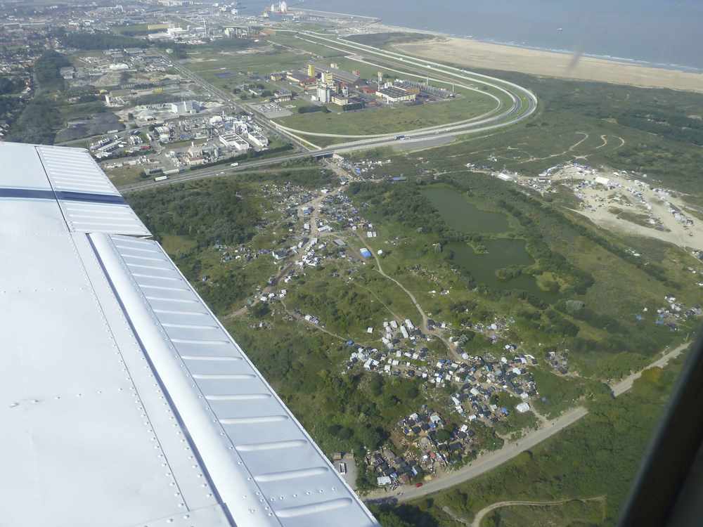 The view of the camp from the plane