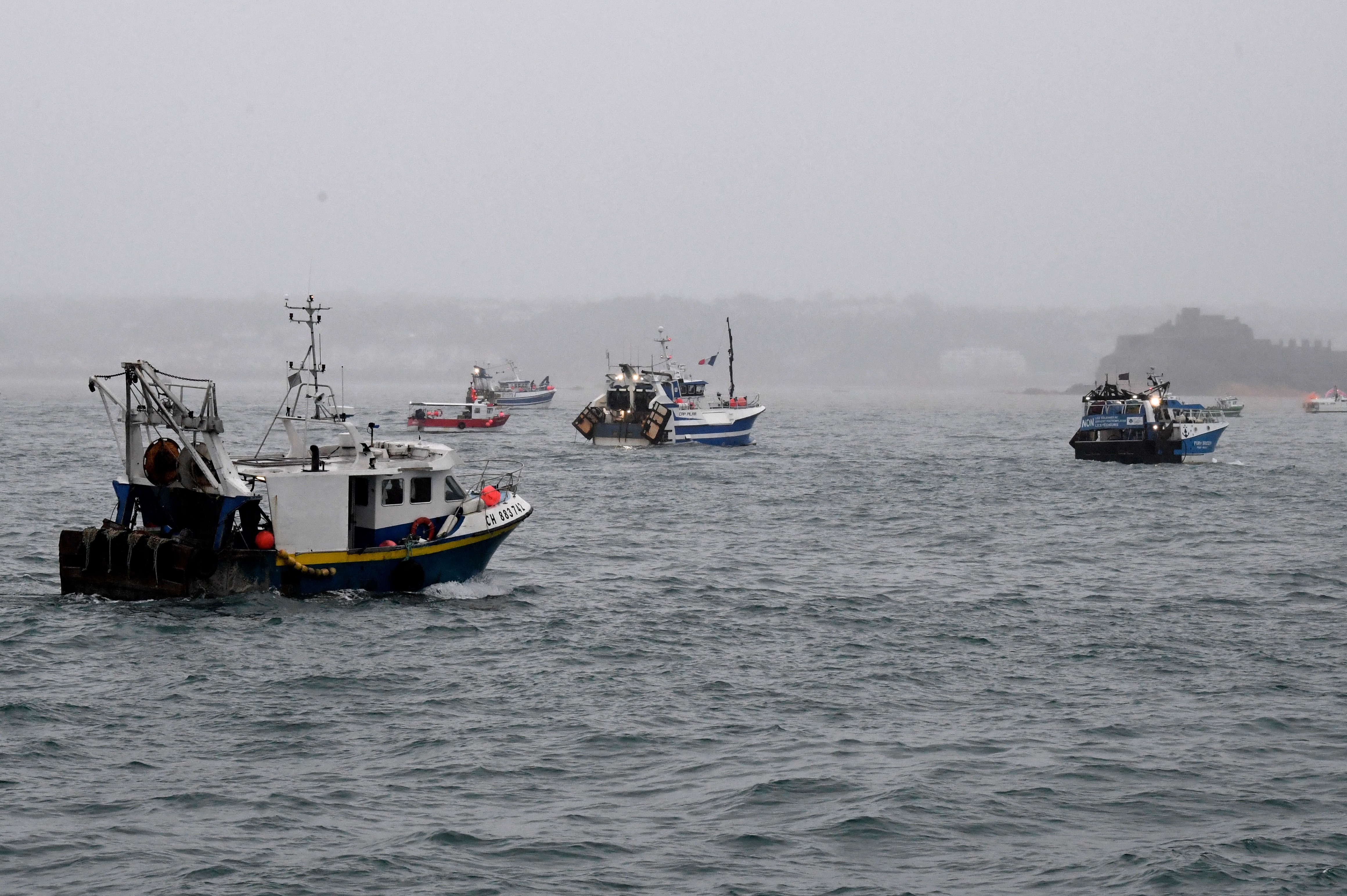 French fishing boat blockade of St Helier harbour. Picture: JON GUEGAN (30788136)