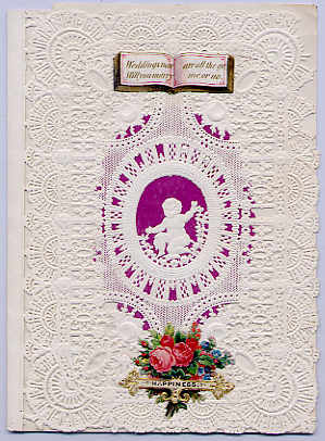 One of America's first Valentine's Day cards, created by Esther Howland in the 1850s.