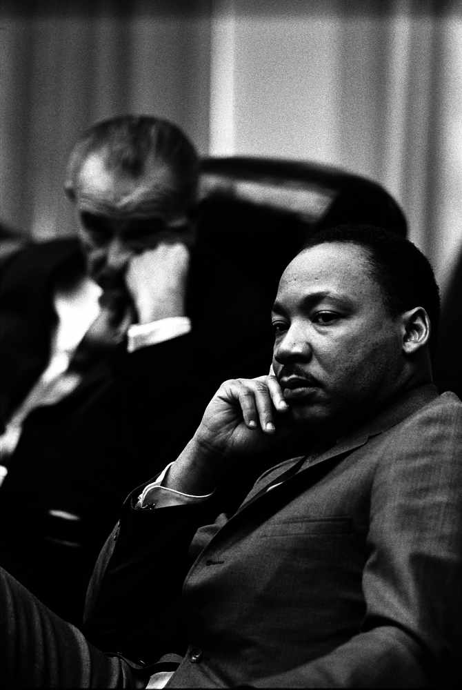 LBJ with Dr Martin Luther King