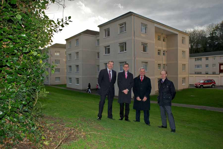 Members of the Les Vaux Housing Trust: Deputy John Le Fondre, Senator Ian Gorst, Ken Hewitt and Denis Therezien