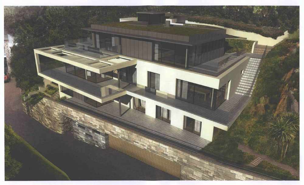 A 3D computer model of Le Rocher Rouge – a home proposed in St Brelade