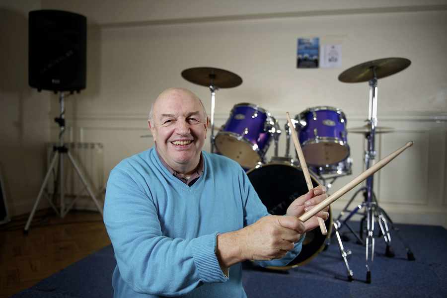 Drummer and drum teacher Ernie Mallett was recently awarded a British Empire Medal