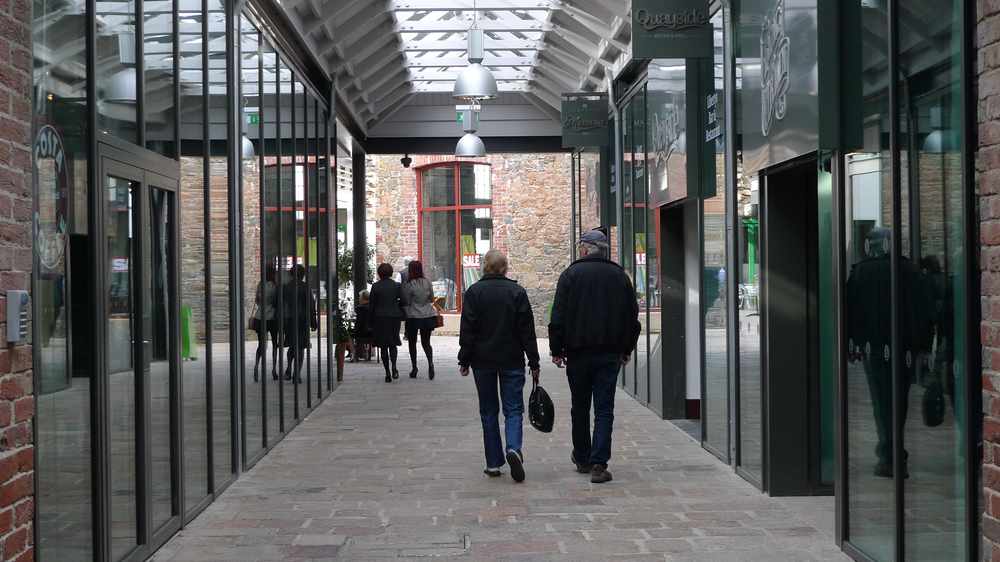 Shoppers in Liberty Wharf
