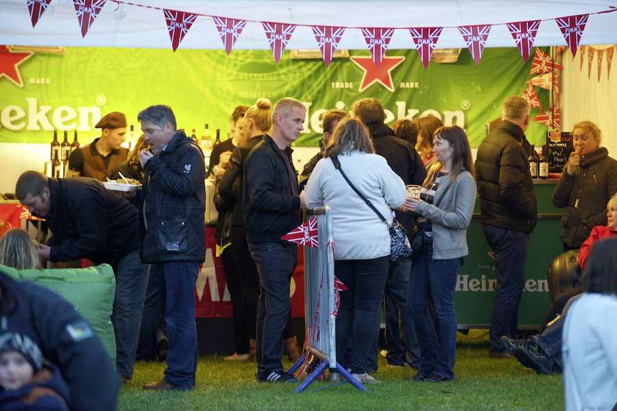 The celebrations continued into the evening at the People's Park