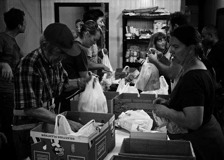 Jersey volunteers sorting supplies for refugees and asylum seekers. Picture: Oliver Taylor