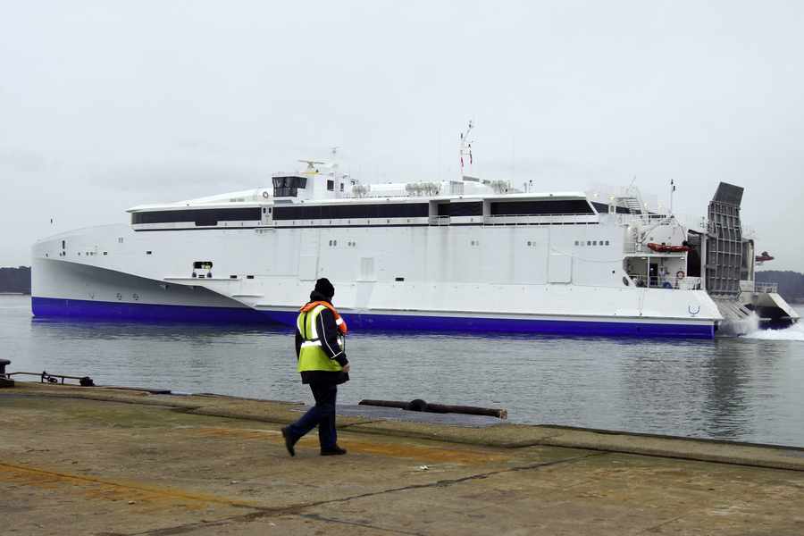 Condor's new ship in Poole Harbour