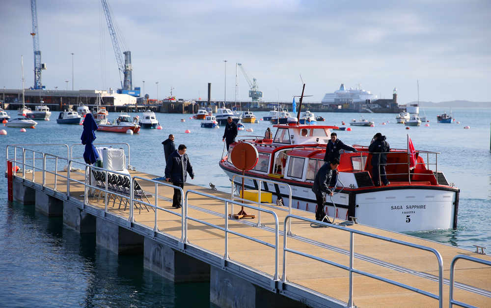The new pontoon in Guernsey