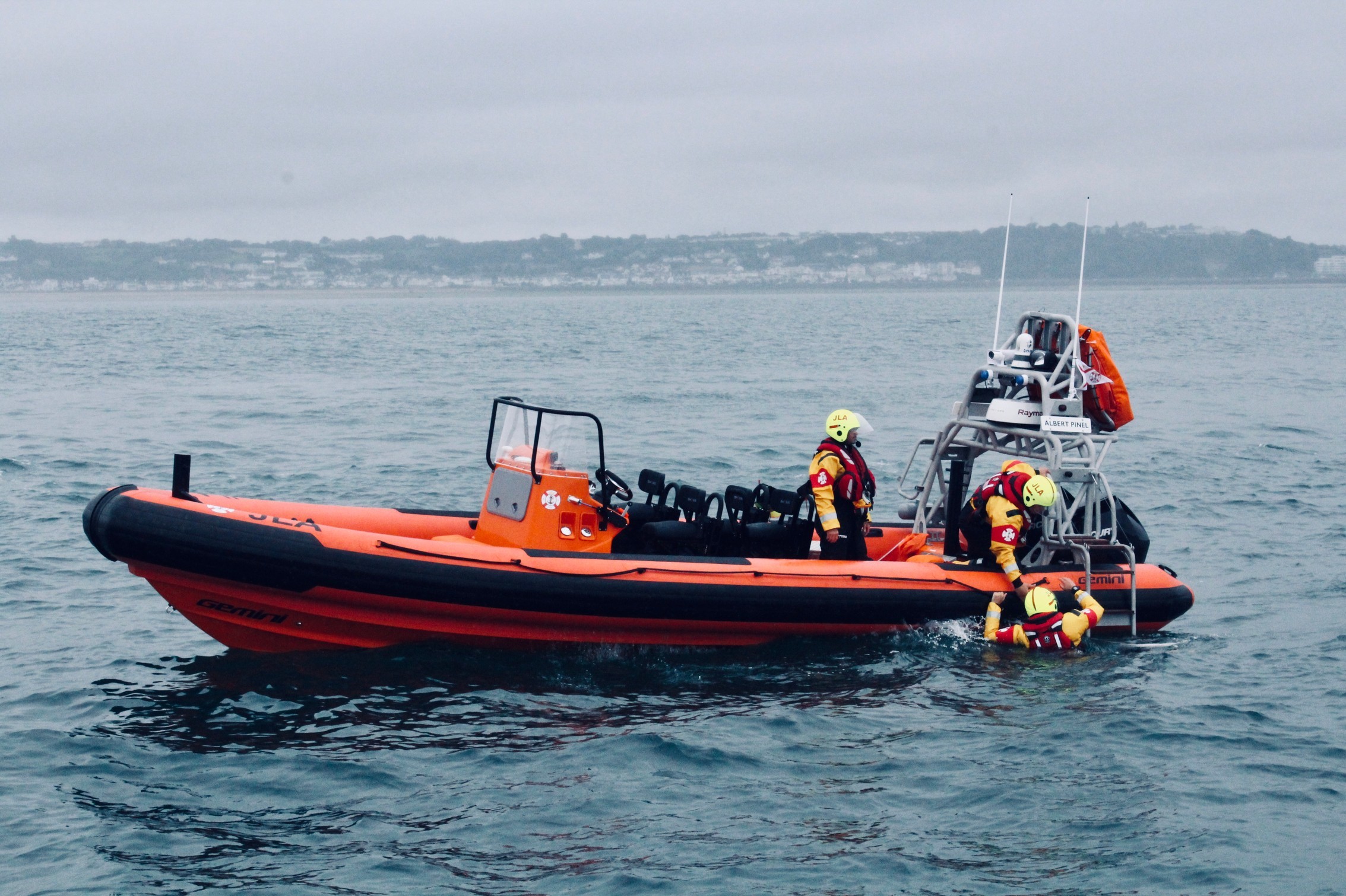 The Jersey Lifeboat Association has been conducting training exercises with its £250,000 new RIB, which is capable of reaching speeds of more than 50 knots Picture: JAMES JEUNE 
