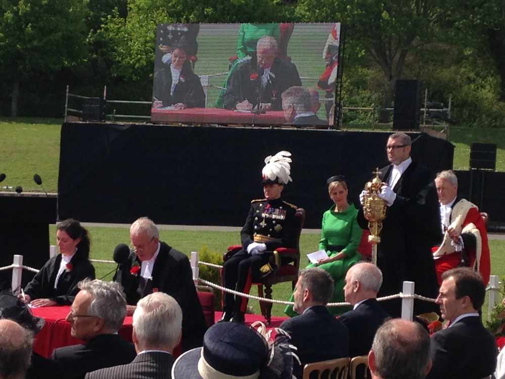 The Countess of Wessex attended a special Liberation Day States sitting in People's Park