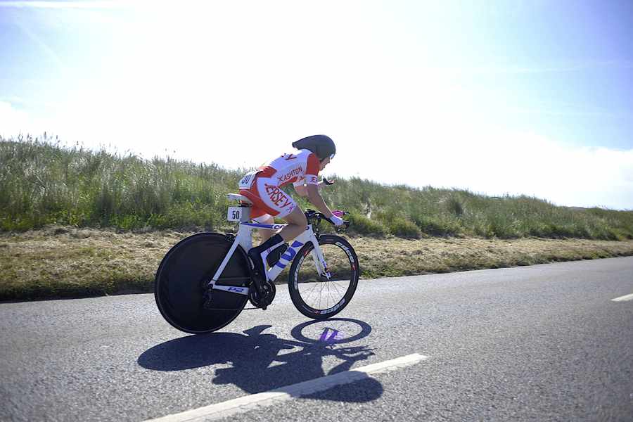 Kim Ashton secured gold for Jersey in the women's time trial