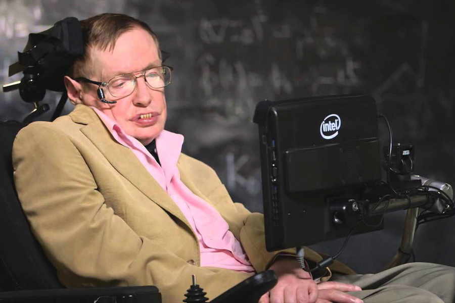 Theoretical physicist Stephen Hawking was diagnosed with a form of motor neurone disease in 1963. He controls a speech-generating device with a single cheek muscle. The American, synthetic voice recording he uses is no longer produced, but has become an identifying part of the physicist's character